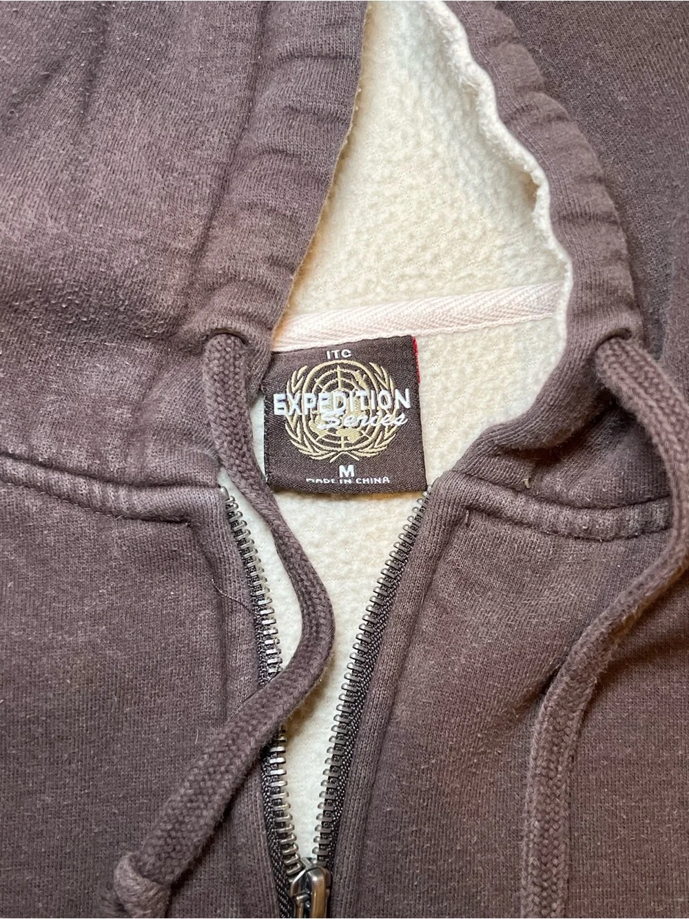 HSS Expedition Series Brown Sherpa Lined Full Zip Hoodie Men’s Medium